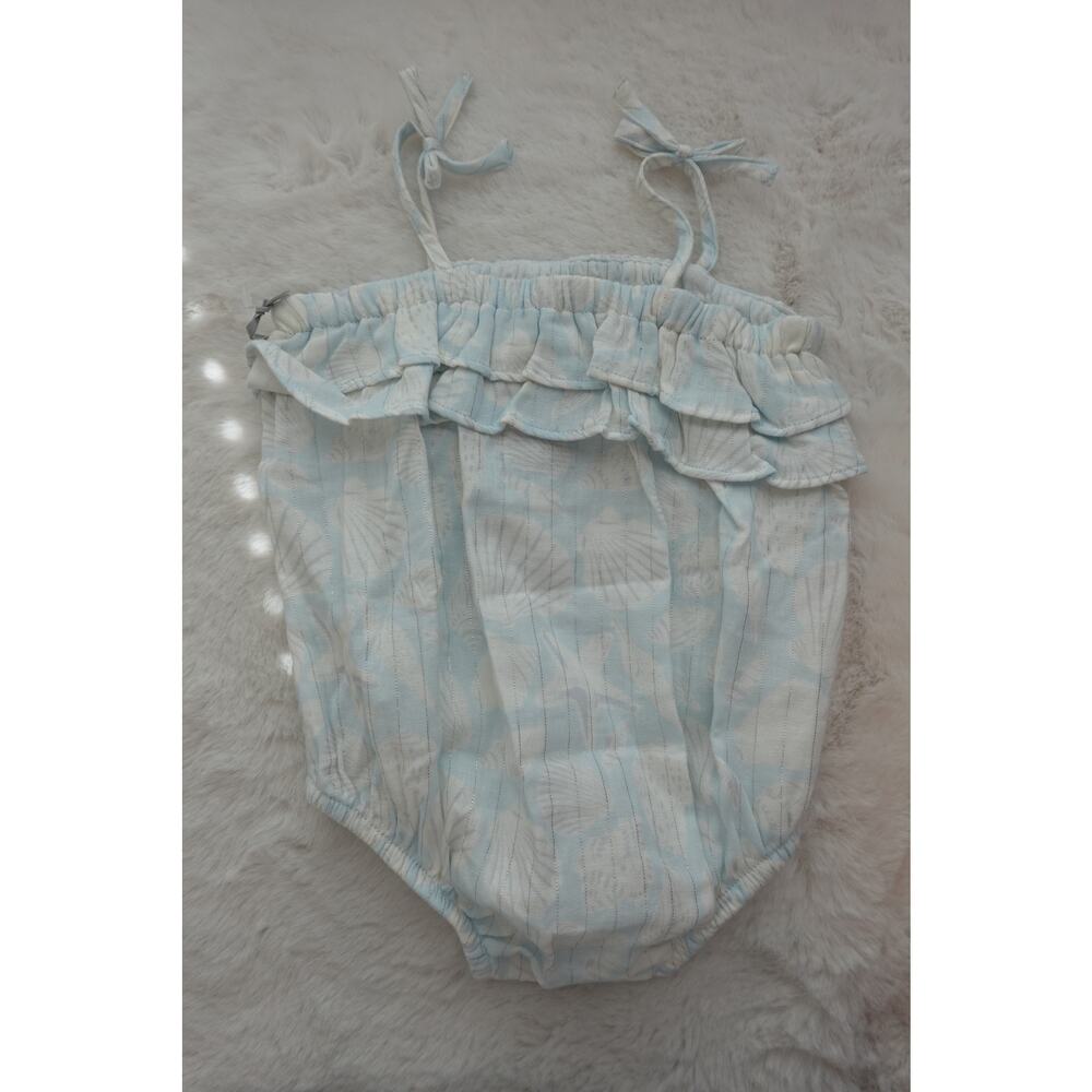 New Cloud Island Sea Shell Ruffle Bubble Romper 6-9M - Picture 3 of 5